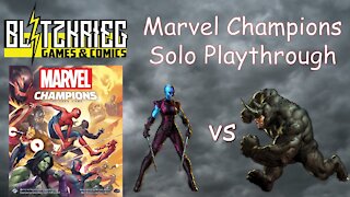 Nebula vs Rhino Marvel Champions Solo Playthrough Hero Pack Unchanged Card Game