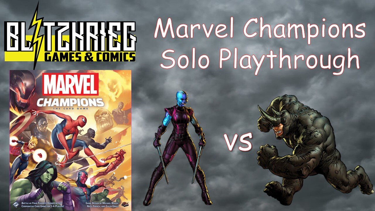 Nebula vs Rhino Marvel Champions Solo Playthrough Hero Pack Unchanged Card Game