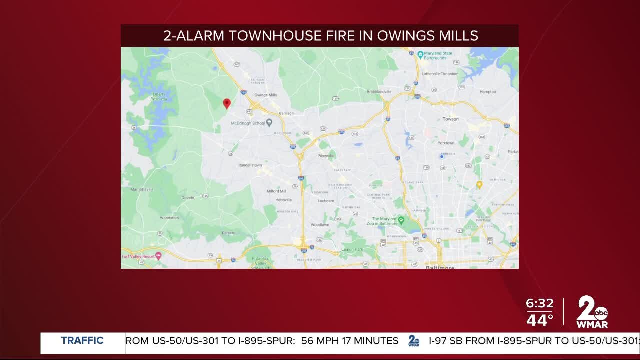 Family displaced after overnight fire in Owings Mills