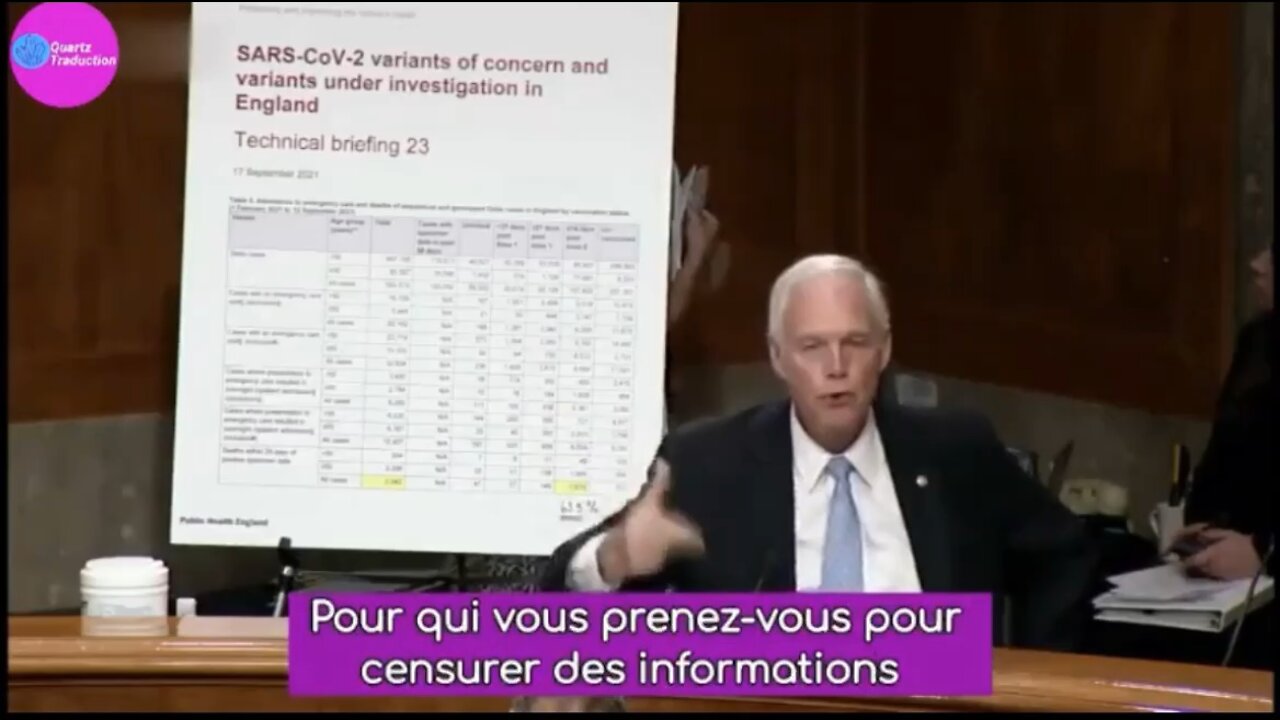 ❌‼️❌ Le Sénateur Ron Johnson exige des explications…❌‼️❌