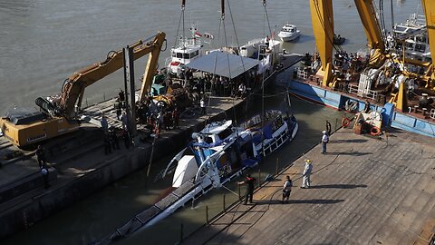 Crews Recover Bodies As Sunken Tourist Boat Is Lifted From The Danube