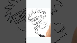 How to draw and paint Chuckie Rugrats #shorts