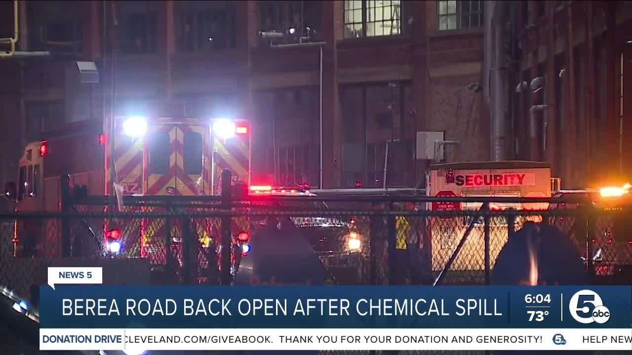 Berea Road reopens after chemical spill