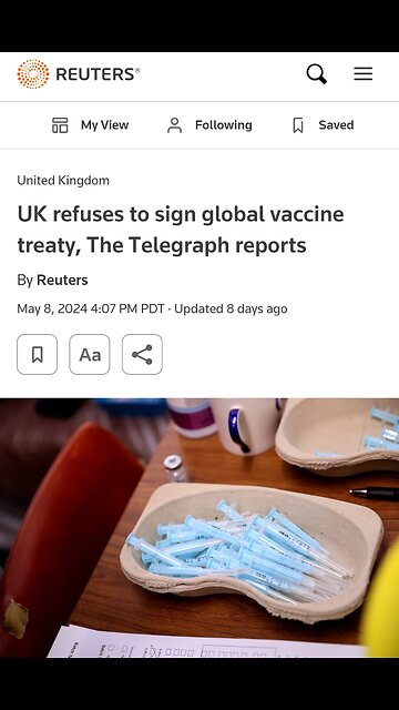 UK Refuses to Sign WHO Global Pandemic Treaty