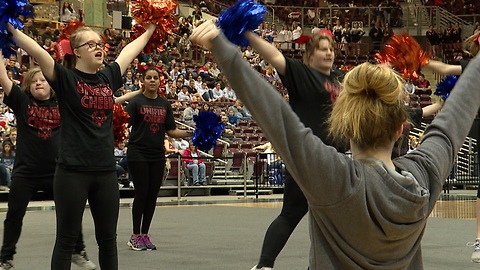 Boise State Spirit Squad Helps Special Olympic Cheer Team