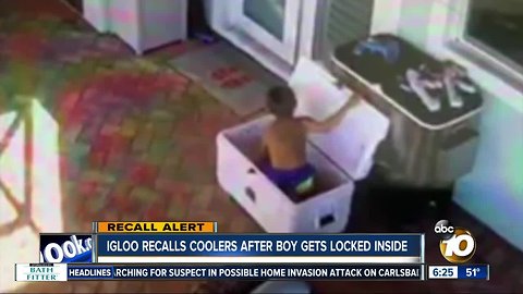 Igloo recalling coolers after mishap involving boy