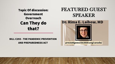 Dr. Rima Laibow, MD - Bill C293