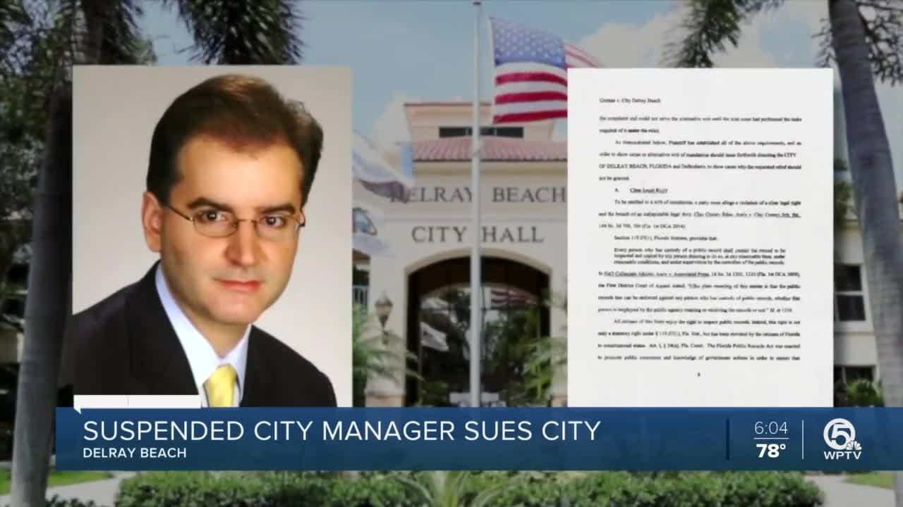 Suspended city manager sues Delray Beach