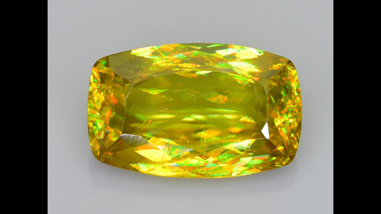 Stunning, Rare, Full of Fire Sphen (Titanite) Cushion 12.6x8 mm, 3.82 Carats