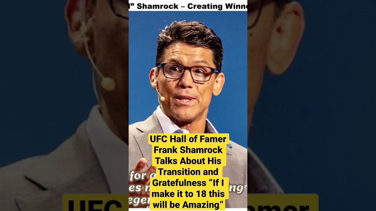 UFC Hall of Famer Frank Shamrock Talks About His Transition and Gratefulness w Pete A Turner on BIDS
