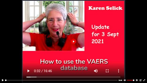 How to Use the VAERS Database and September 3 Update