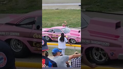 Cotton Pony Pink drag car after drag racing