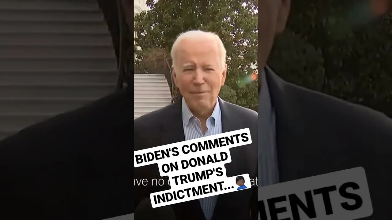 What was Biden's reaction to Donald Trump Indictment ...🤦🏿‍♂️#donaldtrump #joebiden #trump #Biden