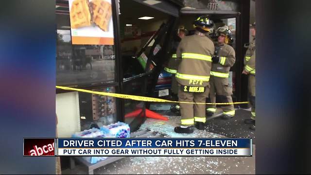 Driver cited after crashing into 7-Eleven in Pasco County