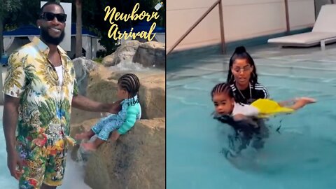 Gucci Mane's Son Ice Davis Takes Swimming Lessons! 🏊🏾‍♂️