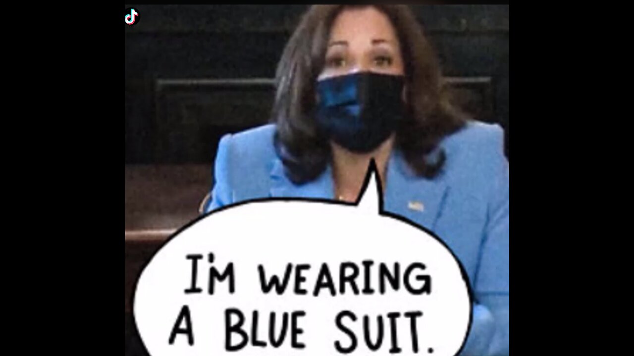 I'm Kamala Harris, Pronouns She/Her, and I'm Wearing a Blue Suit