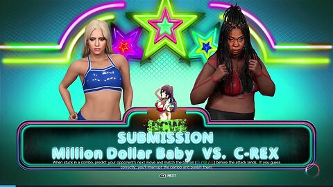 WWE 2k23 submission- Million Dollar Baby vs C-Rex