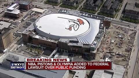 Pistons added to federal lawsuit over arena funding