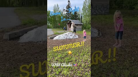 Summer Snow FIGHT!!! #alaska #funny #nature