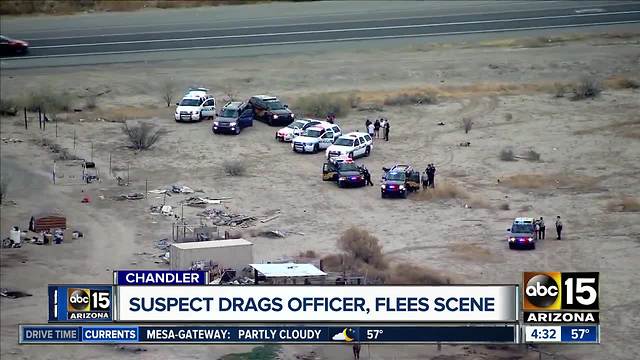 Officer injured after being dragged in Chandler