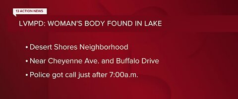 LVMPD: Woman's body found in lake