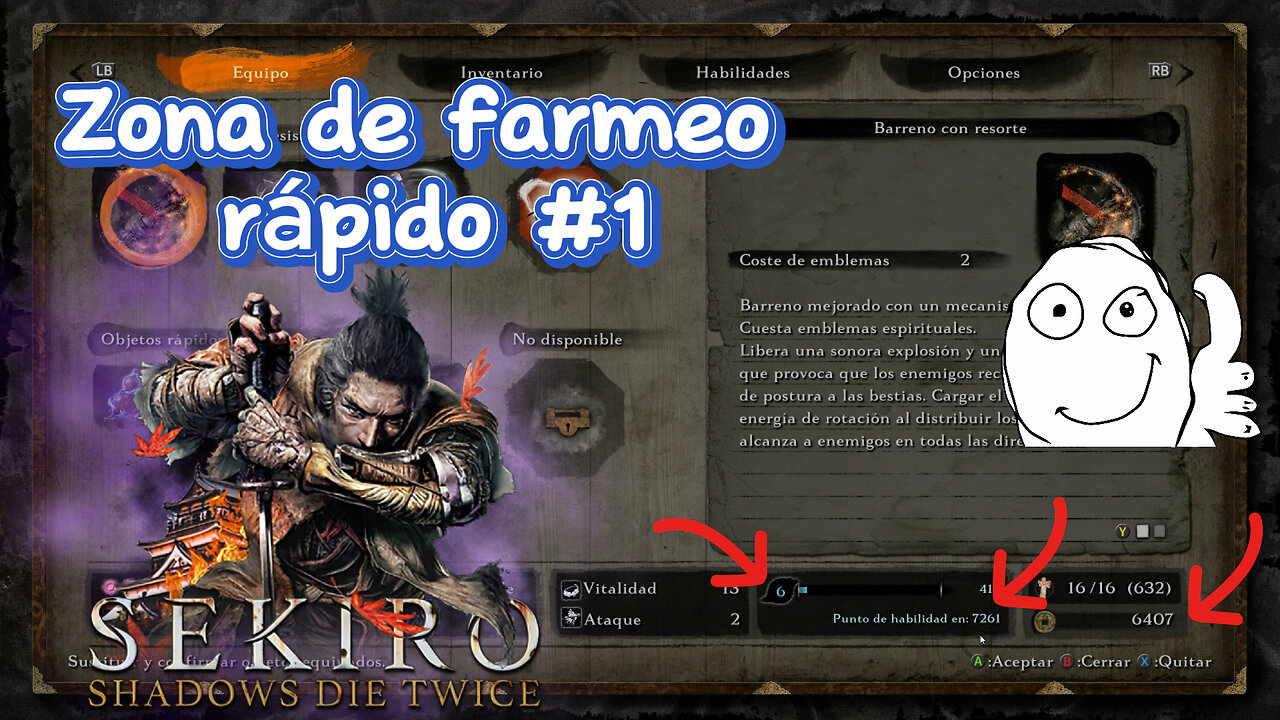 Zona de farmeo en Sekiro: Shadows Die Twice | Truco