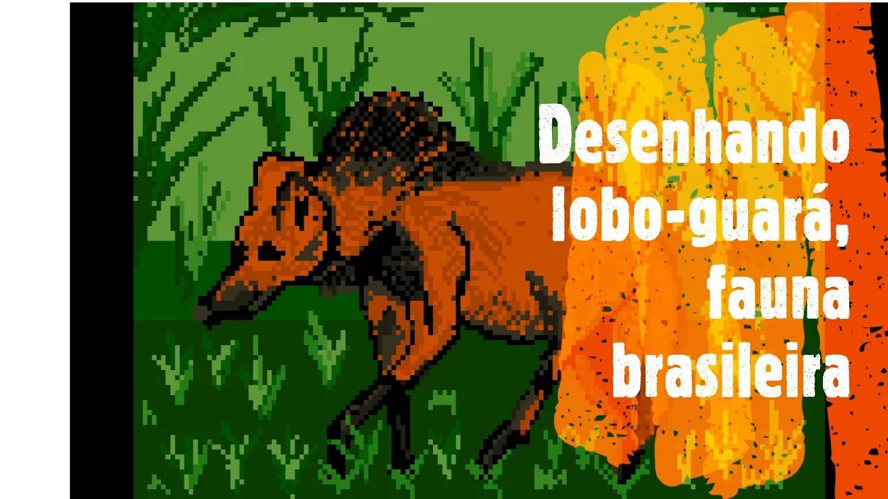 Desenhando lobo guará fauna brasileira Pixelart #16
