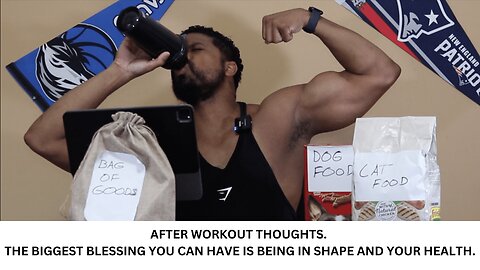 AFTER WORKOUT THOUGHTS. THE BIGGEST BLESSING YOU CAN HAVE IS BEING IN SHAPE AND YOUR HEALTH