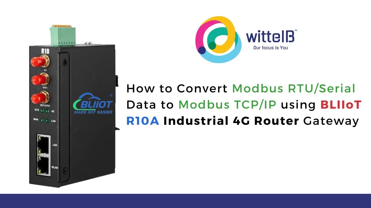 How to Convert Modbus RTU/Serial Data to Modbus TCP/IP Data using BLIIOT R10A Industrial Router |