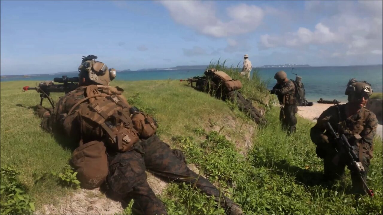 Marines Conduct a Boat Raid Exercise on Kin Blue, Okinawa