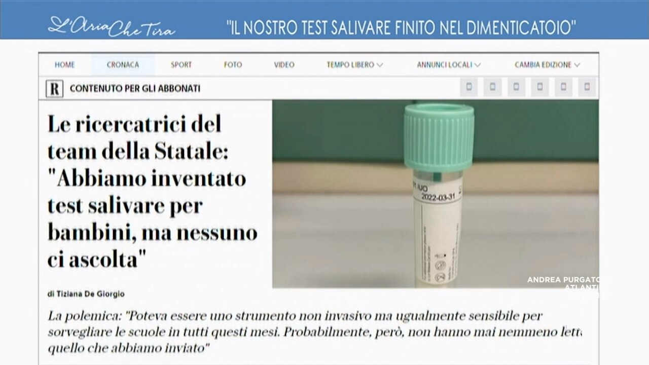 🔴 Gian Vincenzo Zuccotti: "Il nostro test salivare finito nel dimenticatoio"