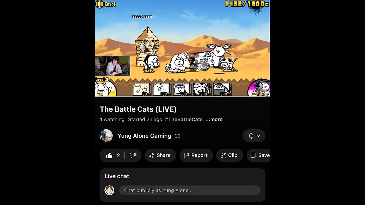 Yung Alone Defeats Egypt (The Battle Cats)