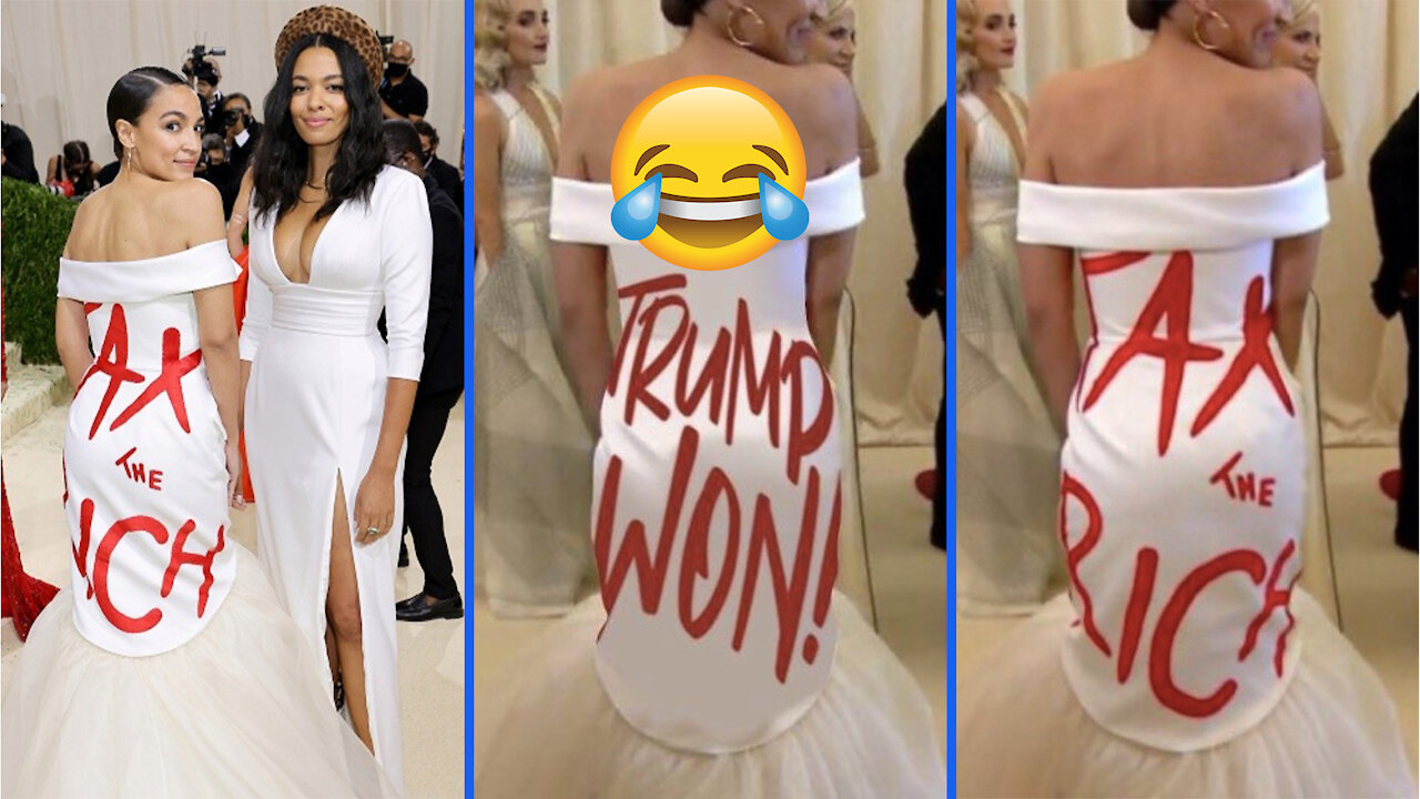 AOC ATTENDS 30K Met Gala In "Tax The Rich" Dress, SLAMMED For MASSIVE Hypocrisy