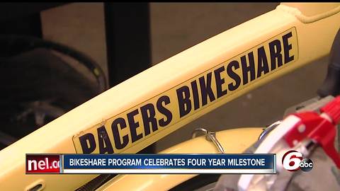 People have covered almost 250,000 miles this past year with the Pacers Bikeshare Program
