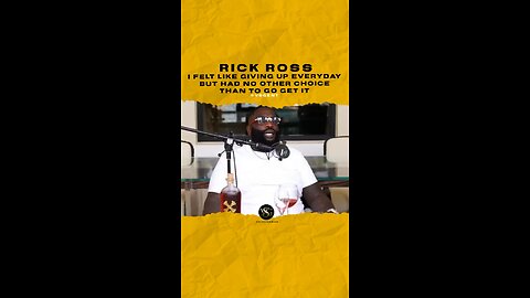 #rickross I felt like giving up everyday but had no choice than 2 get it🎥 @beyondthechair_