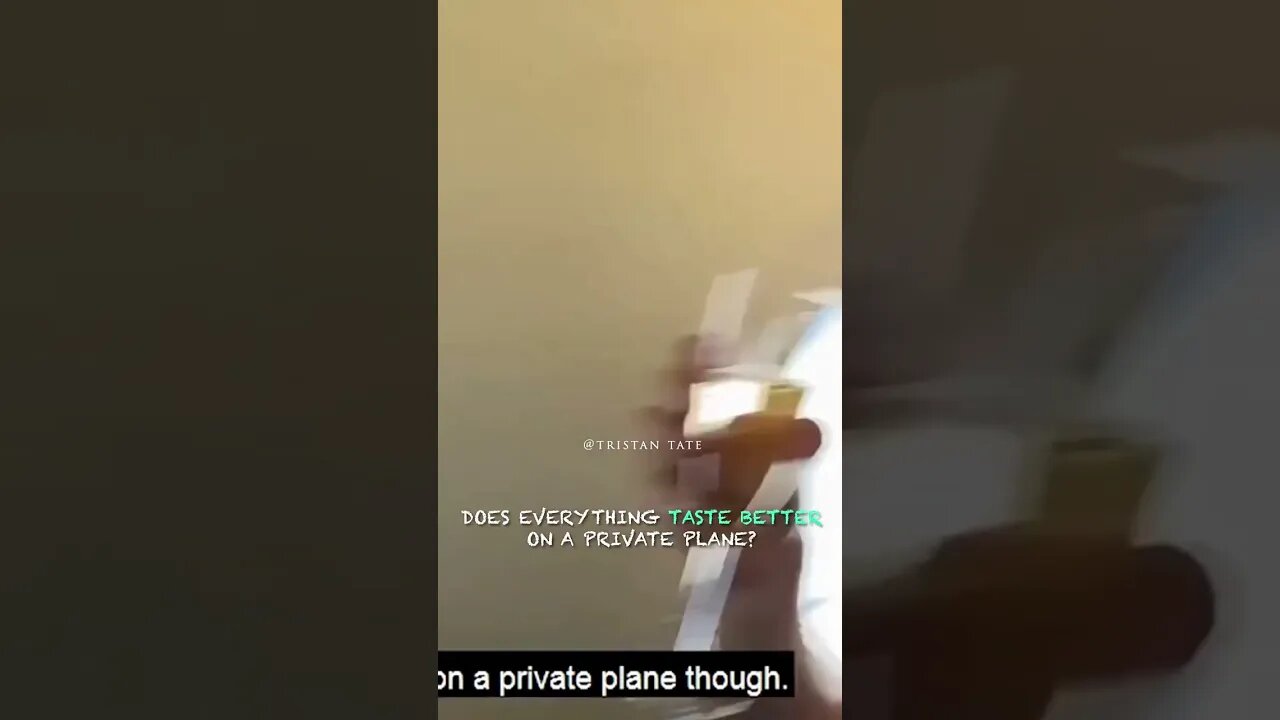 Tristan Tate Does Everything Taste Better On A Private Plane? #Shorts