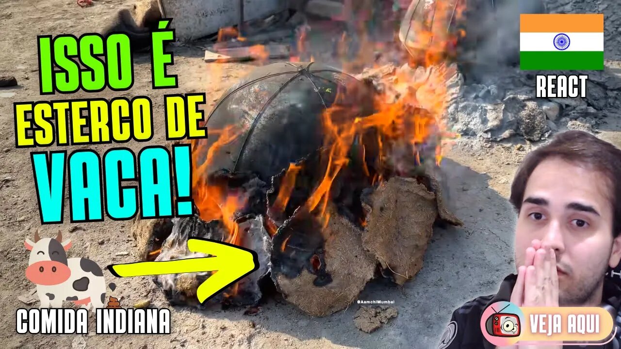 Este prato é DEFUMADO em ESTERCO DE VACA! Reagindo a COMIDAS DE RUA INDIANAS | Veja Aqui Reacts