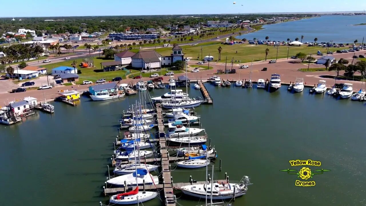 Rockport Kite Festival 2023 on a very windy day, winds gusting 15mph-20mph, but my drone still flew