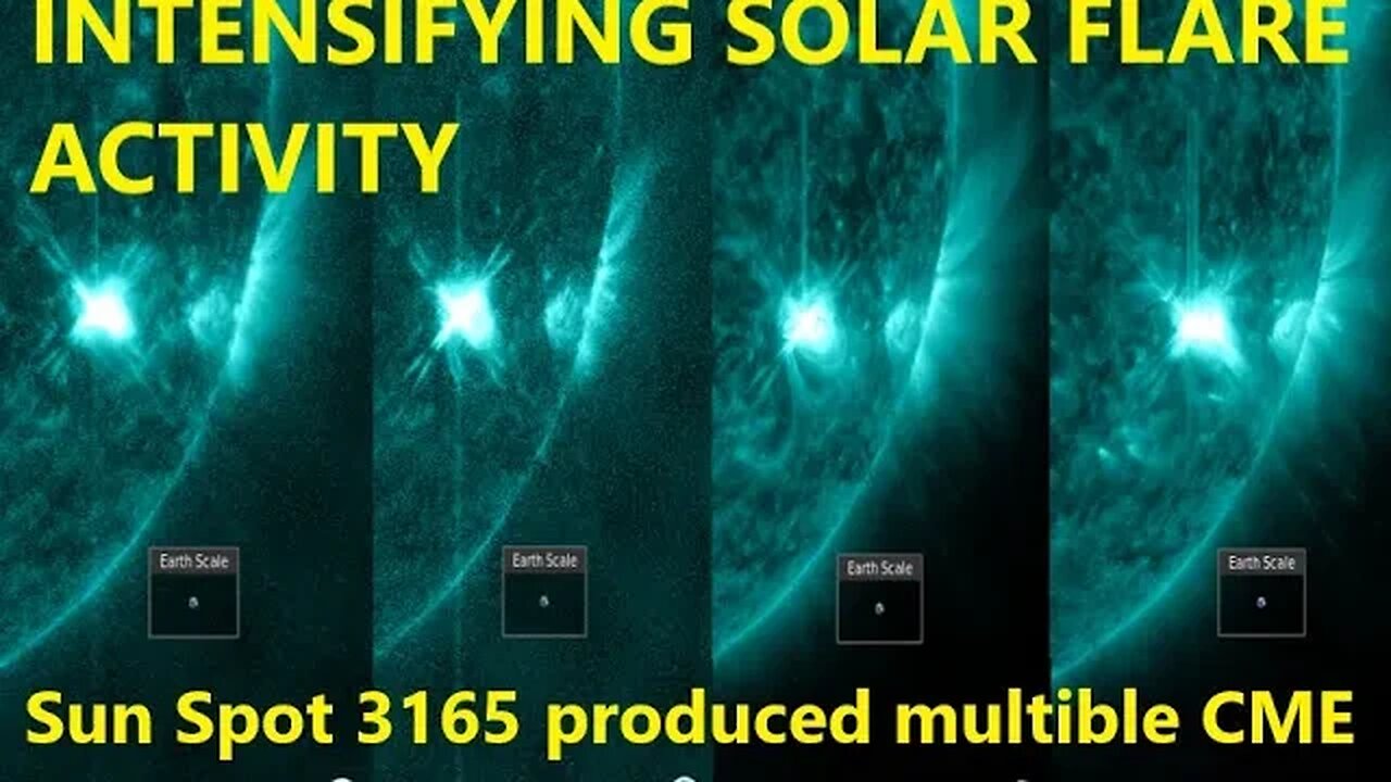 Increased flare activity on the sun today