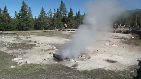 Fumarole on the Fountain Paint Pots Trail in Yellowstone