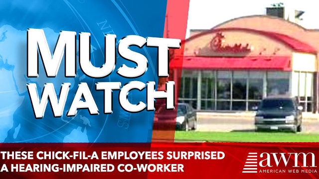 These Chick-fil-A employees surprised a hearing-impaired co-worker