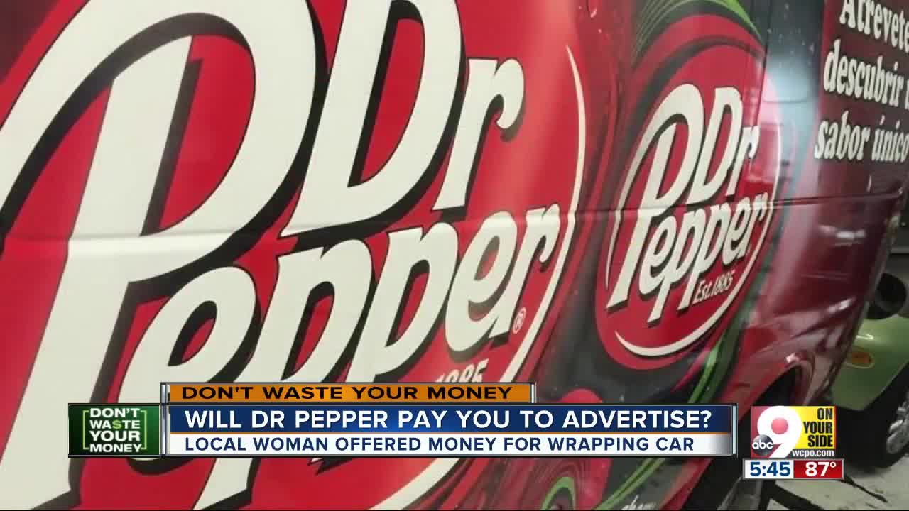 Will Dr Pepper pay you to advertise on your car?