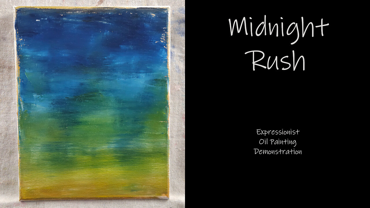 WHAT IS THAT? A “Midnight Rush” Expressionist Oil Painting, The feeling of a Rush at Midnight 8x10