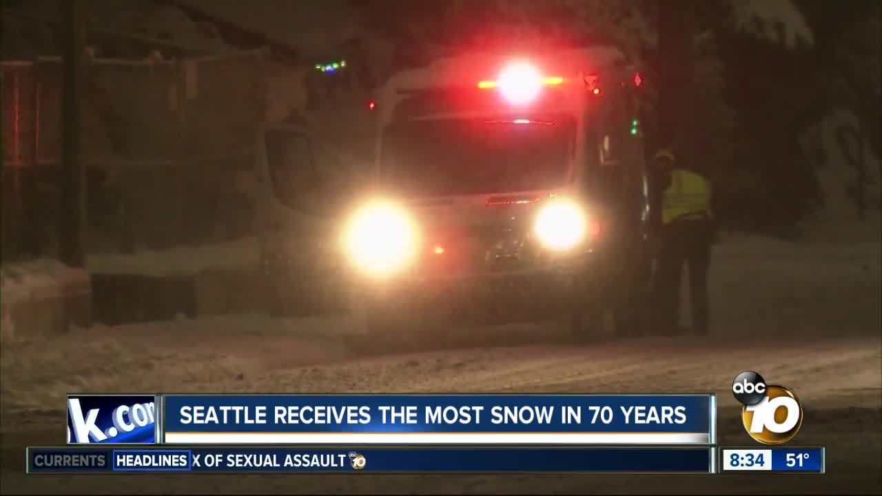 Seattle receives the most snow in 70 years