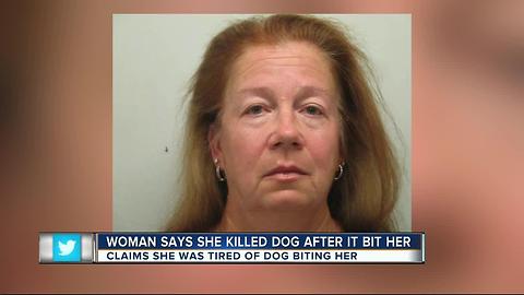 FL woman says she killed dog because it bit her