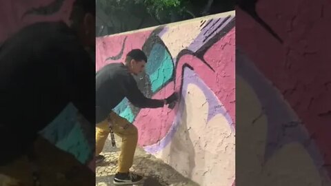 MAD GRAFFITI PIECE 😳 #graffiti #graffitiart #shorts