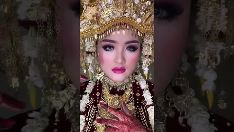 wow !! Cantik Sekali Pengantin Memakai Busana Adat Palembang #short #shorts #shortvideo