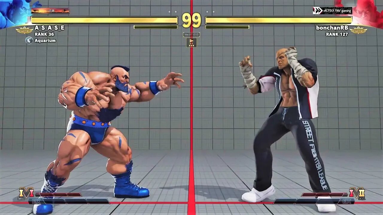 [SFV] ASASE (Zangief) vs Bonchan (Sagat) - Street Fighter V