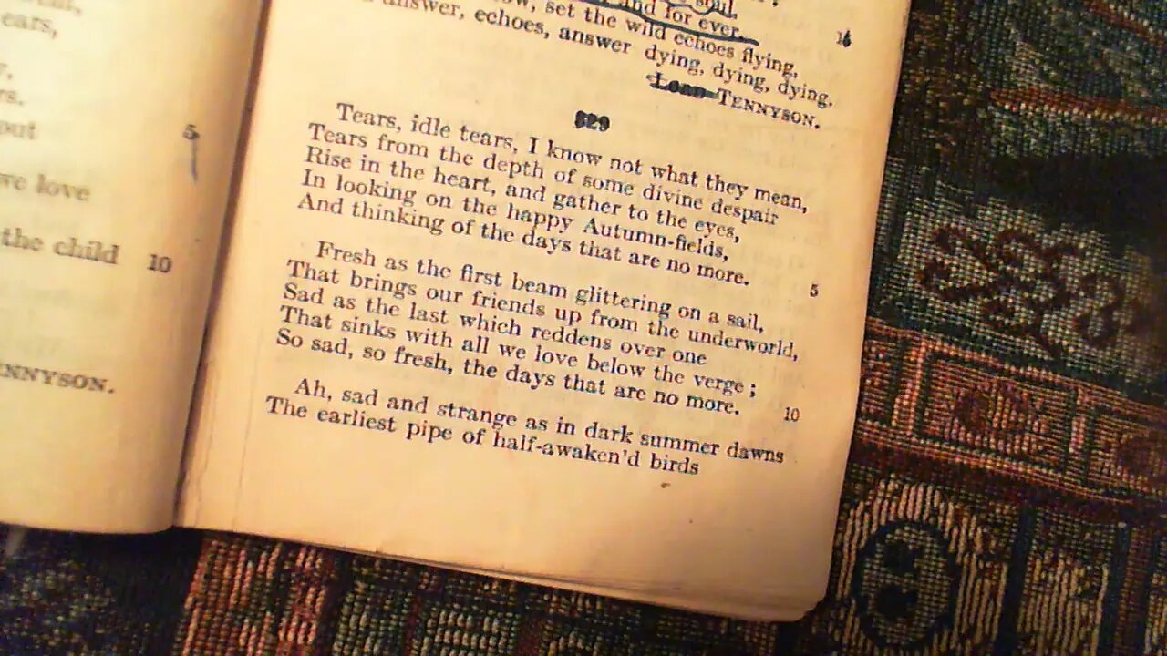 Tears, idle tears - Lord Tennyson