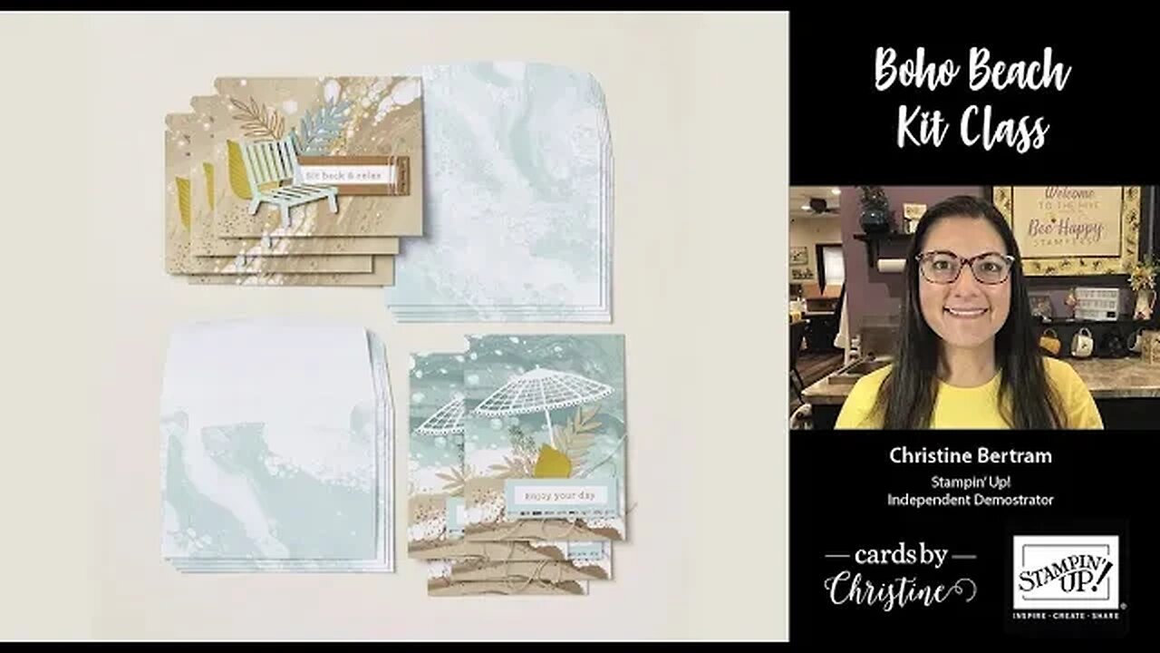 Boho Beach Card Kit with Cards by Christine